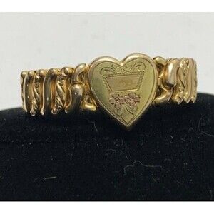 Vintage American Queen Pitman Keeler Gold Filled Expansion Sweetheart Bracelet